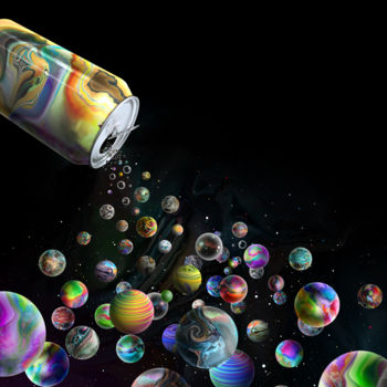 Digital Arts titled "Big Bang" by Kempfi, Original Artwork, Digital Painting