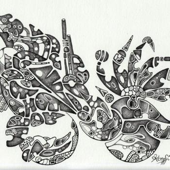 Dessin intitulée "hc-60.jpg" par Kempfi, Œuvre d'art originale, Crayon