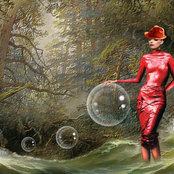 Digitale Kunst mit dem Titel "Chaperon Rouge, 20…" von Kempfi, Original-Kunstwerk