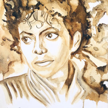 Peinture intitulée "Michael Jackson - C…" par Kémyart, Œuvre d'art originale, Autre