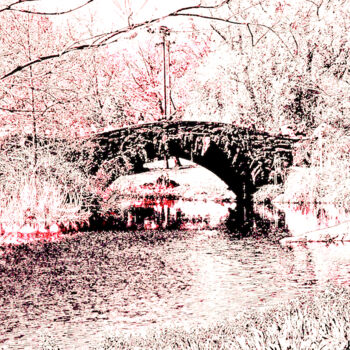 Photographie intitulée "Central Park - Bow…" par Ken Lerner, Œuvre d'art originale, Photographie numérique