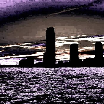Fotografia intitolato "New Jersey Skyline…" da Ken Lerner, Opera d'arte originale, Fotografia digitale