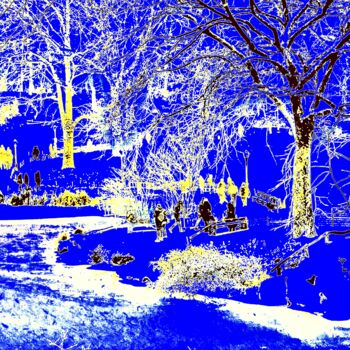 Fotografia intitolato "Central Park Snow 1…" da Ken Lerner, Opera d'arte originale, Fotografia digitale