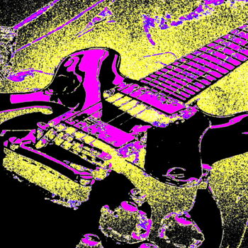 Fotografie mit dem Titel "Guitar 7c2j4" von Ken Lerner, Original-Kunstwerk, Digitale Fotografie
