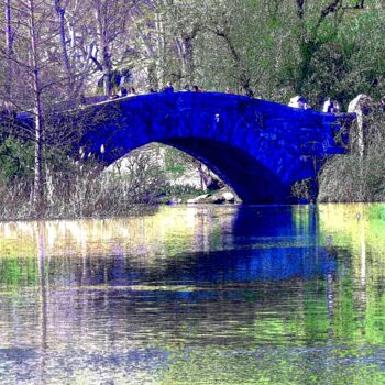 Fotografie getiteld "Bow Bridge Central…" door Ken Lerner, Origineel Kunstwerk, Digitale fotografie