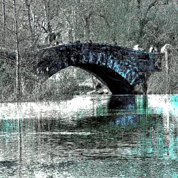 Fotografia intitulada "Bow Bridge Central…" por Ken Lerner, Obras de arte originais, Fotografia digital
