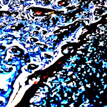 Fotografia zatytułowany „Cracked Ice 1a” autorstwa Ken Lerner, Oryginalna praca, Fotografia cyfrowa