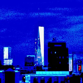 Fotografie getiteld "Freedom Tower 51h" door Ken Lerner, Origineel Kunstwerk, Digitale fotografie