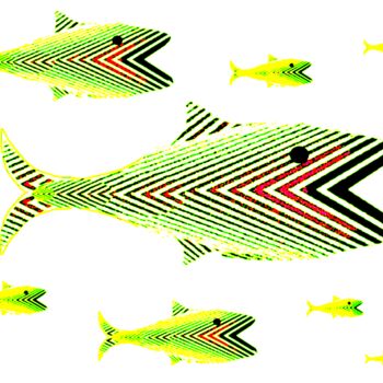 Fotografía titulada "Fish 21b9" por Ken Lerner, Obra de arte original, Fotografía digital