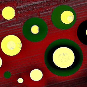 Photographie intitulée "Dotted Spirals 2e8" par Ken Lerner, Œuvre d'art originale, Photographie numérique