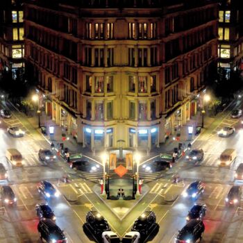 Photographie intitulée "City Streets 23-2x2" par Ken Lerner, Œuvre d'art originale, Photographie numérique