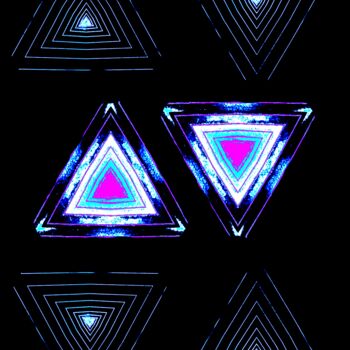 Fotografía titulada "Triangles 1c7b" por Ken Lerner, Obra de arte original, Fotografía digital