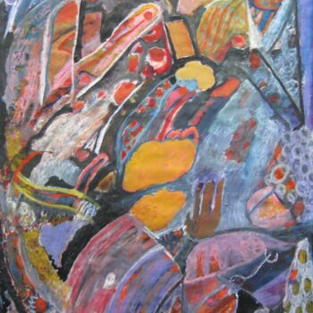 Ζωγραφική με τίτλο "One hand clapping" από Ken Pammen, Αυθεντικά έργα τέχνης, Ακουαρέλα