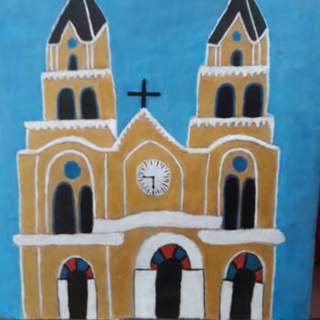 Pintura titulada "Igreja" por Kenidy Oliveira, Obra de arte original, Acrílico