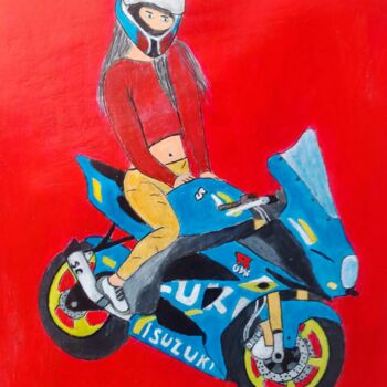Картина под названием "Suzuki girl" - Kenidy Oliveira, Подлинное произведение искусства, Акрил