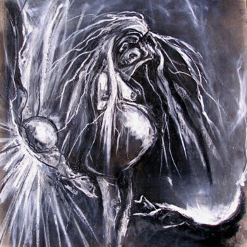 Ζωγραφική με τίτλο "pregnant-girl-in-ap…" από Kenneth Agnello, Αυθεντικά έργα τέχνης