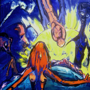 Картина под названием "1993-the-rising-sun…" - Kenneth Agnello, Подлинное произведение искусства