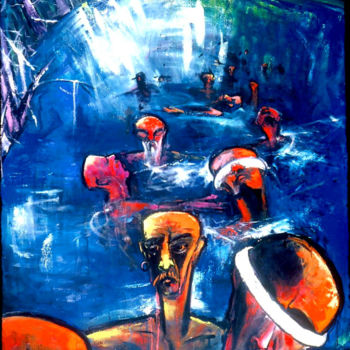 Картина под названием "SEA OF FOOLS" - Kenneth Agnello, Подлинное произведение искусства, Масло
