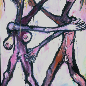 Ζωγραφική με τίτλο "DANCERS" από Kenneth Agnello, Αυθεντικά έργα τέχνης, Λάδι