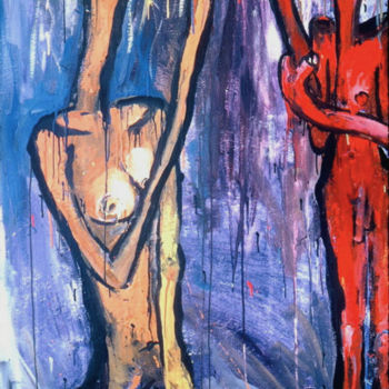 Ζωγραφική με τίτλο "2001-the-couple-200…" από Kenneth Agnello, Αυθεντικά έργα τέχνης
