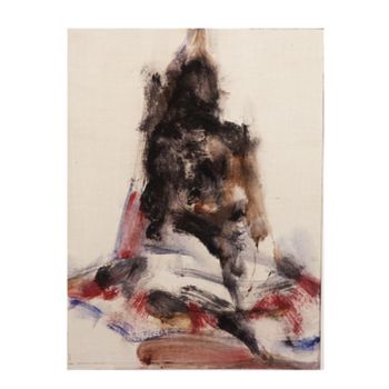 Painting titled "Seated Buddha" by Kenneth Loynes, Original Artwork, Acrylic Mounted on Cardboard