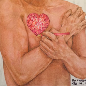 Desenho intitulada "Embrace Love" por Kent Chua, Obras de arte originais, Outro