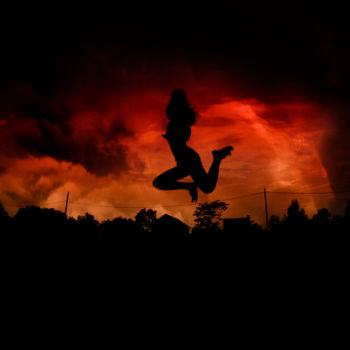 "Girl in red" başlıklı Fotoğraf Max Kenzory tarafından, Orijinal sanat