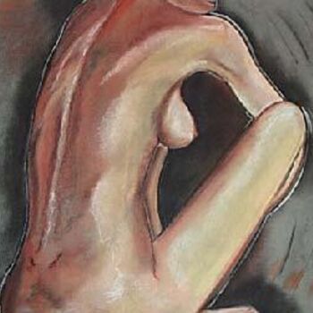 Peinture intitulée "Femme nue" par Valérie Delaby, Œuvre d'art originale, Huile