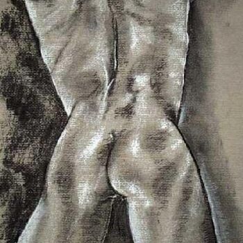 Peinture intitulée "Nu masculin" par Valérie Delaby, Œuvre d'art originale, Huile