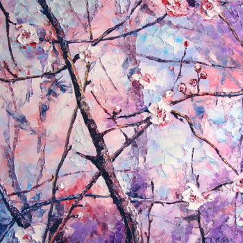 Painting titled "Spring Bloom" by Keren Gorzhaltsan, Original Artwork, Oil