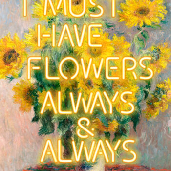 Arts numériques intitulée "I must have flowers…" par Kerry Pritchard, Œuvre d'art originale, Peinture numérique