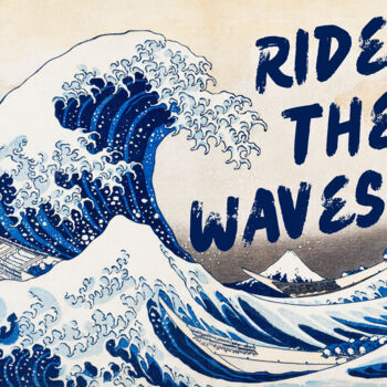 Arts numériques intitulée "Ride the waves off…" par Kerry Pritchard, Œuvre d'art originale, Peinture numérique