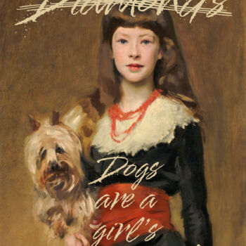 Digitale Kunst getiteld "Dogs are a girl’s b…" door Kerry Pritchard, Origineel Kunstwerk, Digitaal Schilderwerk
