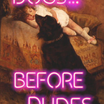 Digitale Kunst getiteld "Dogs before dudes -…" door Kerry Pritchard, Origineel Kunstwerk, Digitaal Schilderwerk
