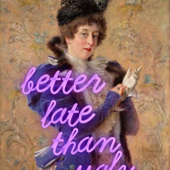 Arte digitale intitolato "Better late than ug…" da Kerry Pritchard, Opera d'arte originale, Pittura digitale