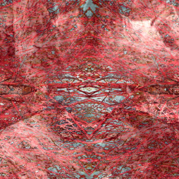 Digital Arts titled "Hellgeästrot" by Kerstin Berthold, Original Artwork, Digital Collage