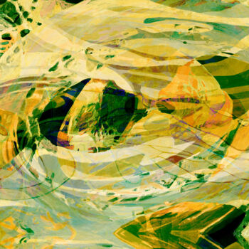 Arte digitale intitolato "Nestgrün" da Kerstin Berthold, Opera d'arte originale, Collage digitale