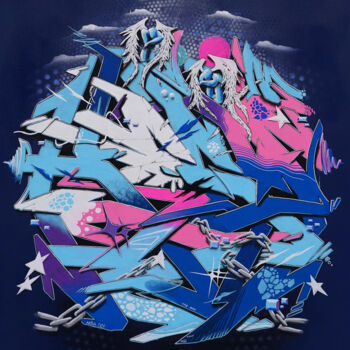 Malarstwo zatytułowany „anges” autorstwa Kesa Graffiti, Oryginalna praca, Akryl