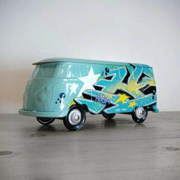 Pintura intitulada "VW PASTEL" por Kesa Graffiti, Obras de arte originais, Tinta spray