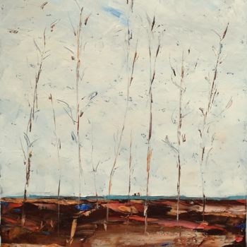 Painting titled "The Trees" by Kestutis Jauniskis, Original Artwork, Oil