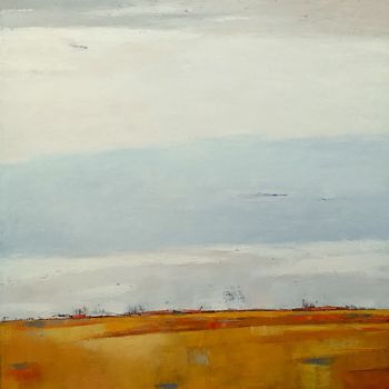 Painting titled "Landscape 32" by Kestutis Jauniskis, Original Artwork, Oil
