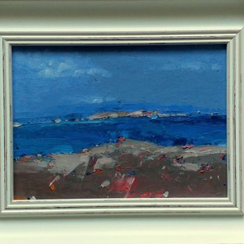 Painting titled "Seacoast 9" by Kestutis Jauniskis, Original Artwork, Oil