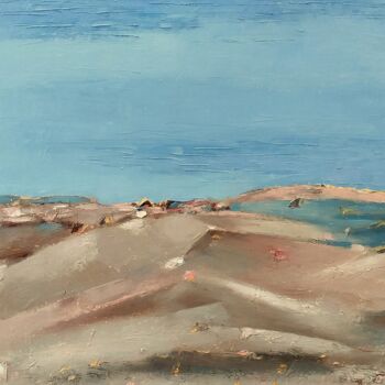 Painting titled "Grey Dunes" by Kestutis Jauniskis, Original Artwork, Oil