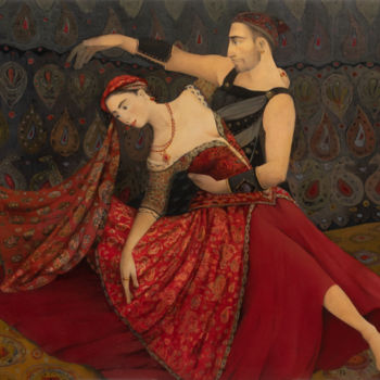 "Dancers" başlıklı Tablo Ketevan Maisuradze Keti tarafından, Orijinal sanat, Petrol