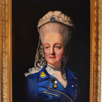 Painting titled "God save the queen" by Marianne Julie (kether sula), Original Artwork, Acrylic