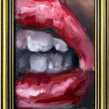 Peinture intitulée "Derrière le masque" par Brice Nermond, Œuvre d'art originale, Huile