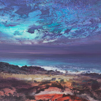 Malarstwo zatytułowany „PREDAWN BEACH” autorstwa Kevan Mcginty, Oryginalna praca, Akryl Zamontowany na Drewniana rama noszy