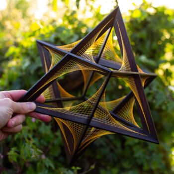 Скульптура под названием "Star octangle | 108…" - Kevin Fernandez (Artwork.e.v), Подлинное произведение искусства, Дерево