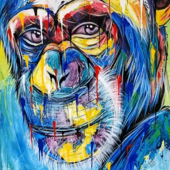 Painting titled "portrait painting o…" by Kevin Jjagwe, Original Artwork, Acrylic