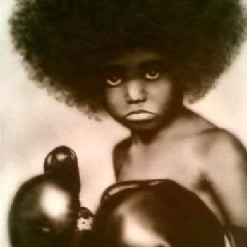 Peinture intitulée "afro-beating-boy" par Kevin Zanna, Œuvre d'art originale, Acrylique